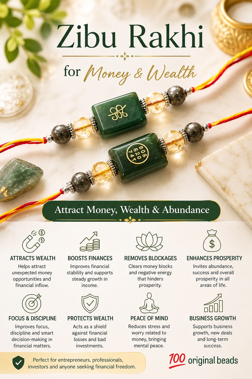 Zibu Rakhi for Money & Wealth