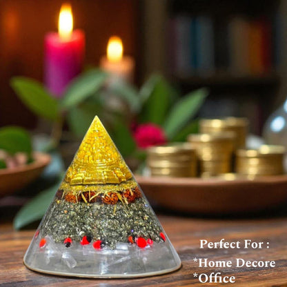 Self-Charging Laxmi Wealth Pyramid – 75mm Prosperity Energizer