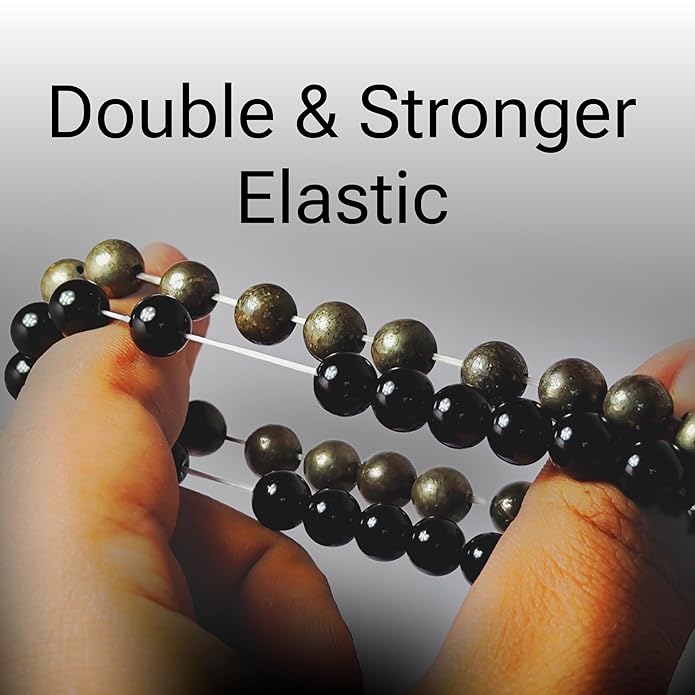✨ Richie Rich Dual Energy Bracelet Set Pyrite & Black Obsidian Bracelet Combo – Wealth, Protection & Confidence | Dual Energy Crystal Bracelet Set