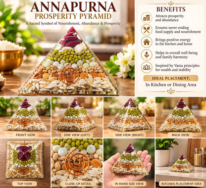 Annapurna Prosperity Pyramid – Vastu-Inspired Abundance & Kitchen Décor