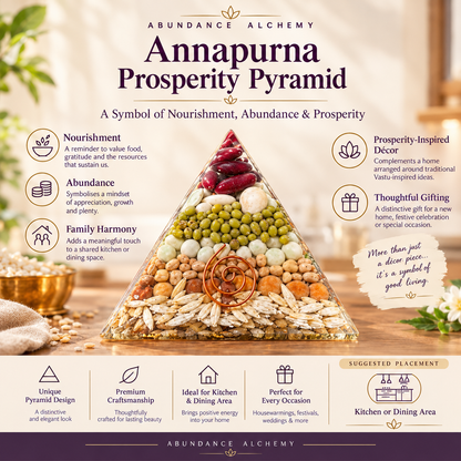 Annapurna Prosperity Pyramid – Vastu-Inspired Abundance & Kitchen Décor