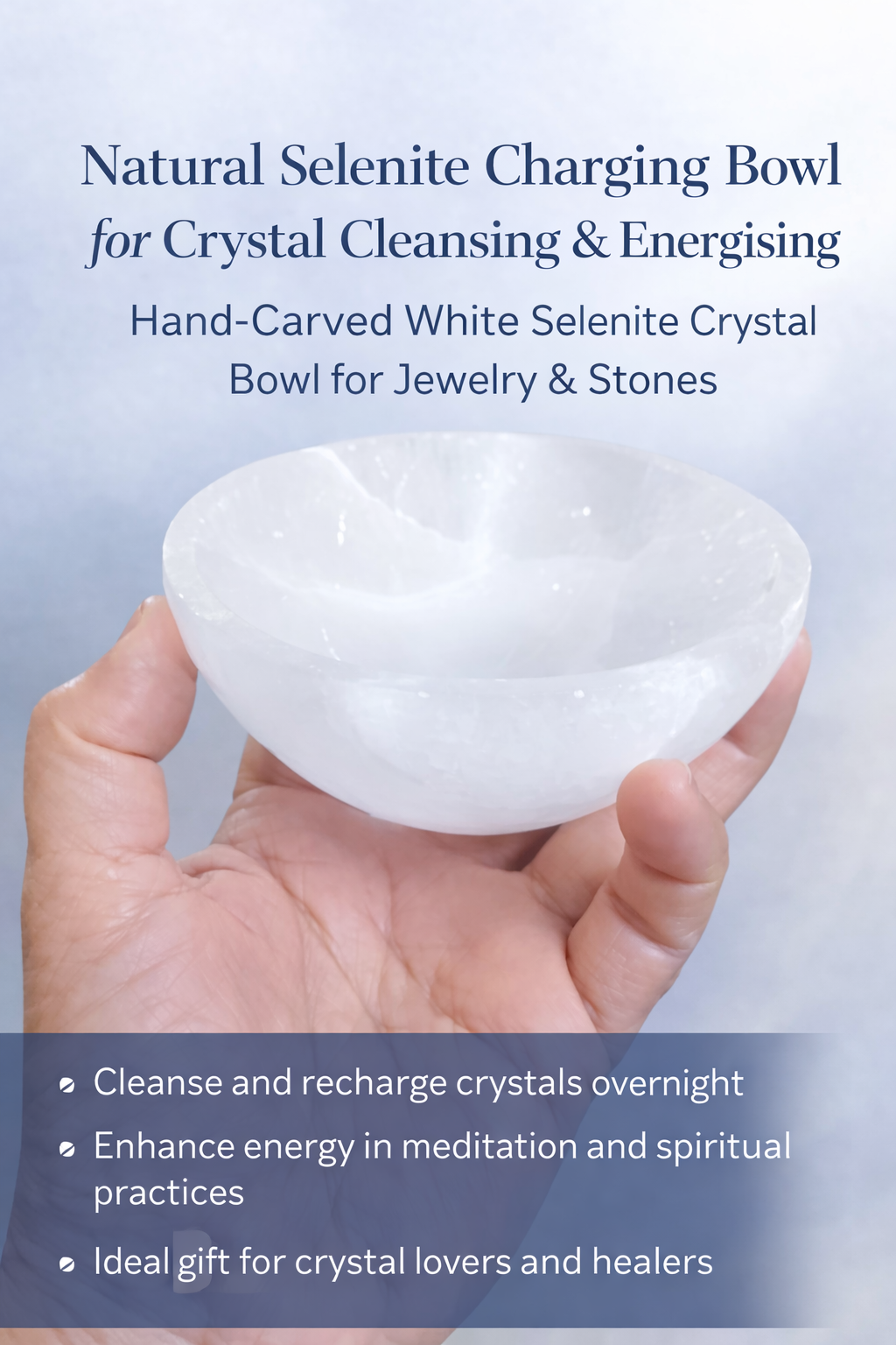 Recharge, cleanse and energise your crystals with our Premium Morroco Natural Selenite Charging Bowl. Perfect for crystal healing, meditation & positive energy