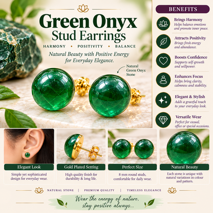 Crystal Stud Earrings for Women | Natural Gemstone Earrings