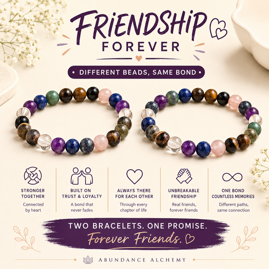 Friendship Forever Crystal Bracelet Set