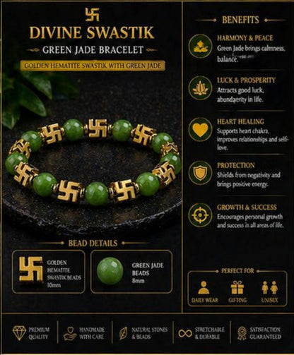 Divine Swastik Energy Bracelet – Prosperity, Protection & Positive Energy