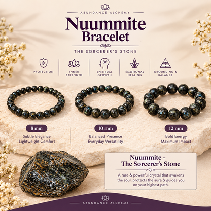 Nuummite Bracelet – Protection, Grounding & Spiritual Growth
