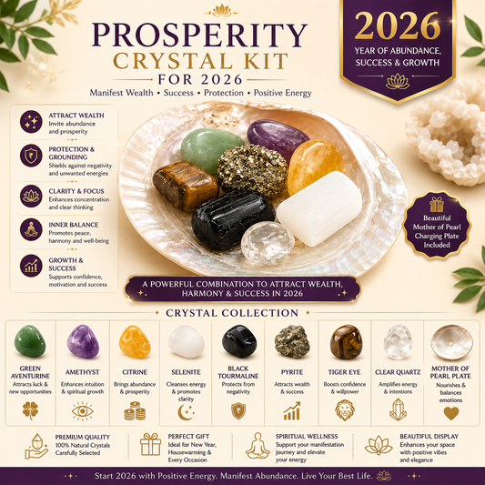 Prosperity Crystal Kit for 2026 Manifest Wealth • Success • Protection • Positive Energy