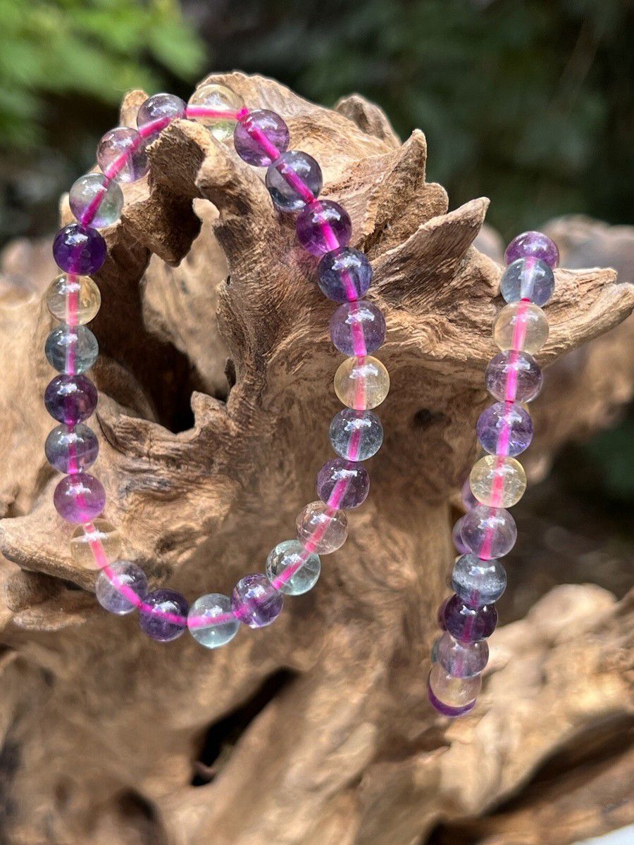 Rainbow Fluorite Bracelet for Clarity, Focus & Inner Peace | Reiki Energised Healing Bracelet