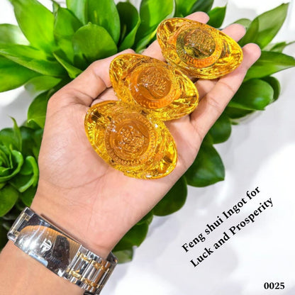 Feng Shui Golden Ingot for Wealth & Prosperity | Lucky Wealth Symbol for Home, Office & Business Growth
