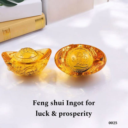 Feng Shui Golden Ingot for Wealth & Prosperity | Lucky Wealth Symbol for Home, Office & Business Growth