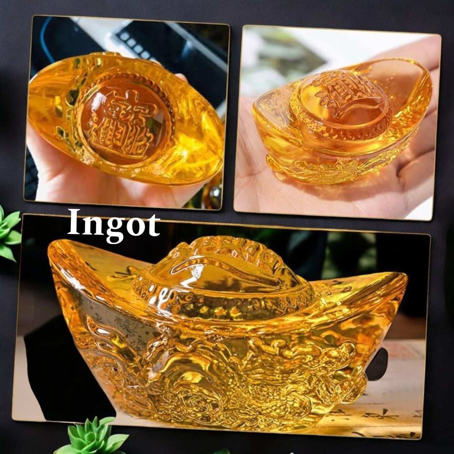 Feng Shui Golden Ingot for Wealth & Prosperity | Lucky Wealth Symbol for Home, Office & Business Growth