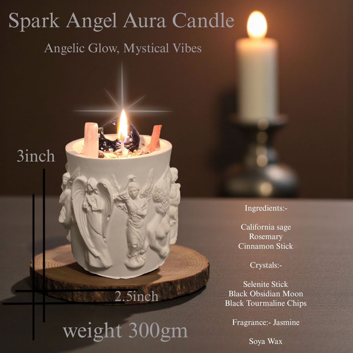 Spark Angel Aura Candle – Luxury Angel Energy Candle | Protection, Healing & Positive Vibes