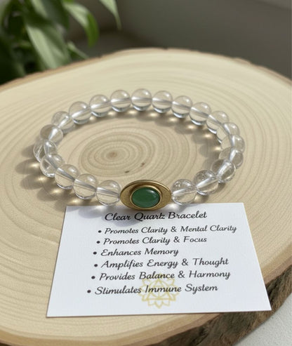 Premium Natural Crystal Bracelet with Ingot Charm for Wealth, Protection & Positive Energy | Tiger Eye, Citrine, Amethyst, Aventurine & More