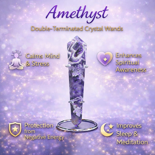 Double-Terminated Crystal Wands – Energy Healing, Chakra Balance & Manifestation Tools