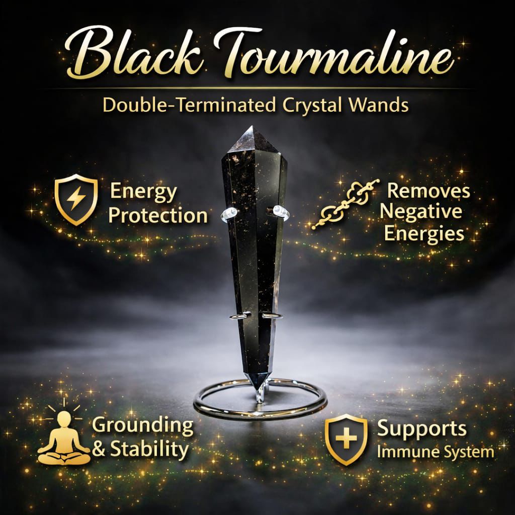 Double-Terminated Crystal Wands – Energy Healing, Chakra Balance & Manifestation Tools