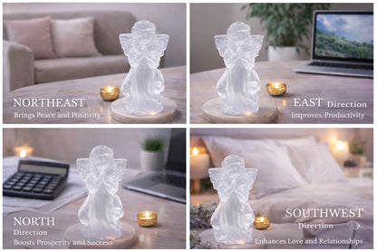 Pure Selenite Baby Angel (5 Inch) – Crystal Angel for Peace, Protection, Positivity & Vastu Placement