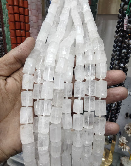 Natural Crystal Tube Beads Strands | Premium Healing Stone Jewelry Making Beads