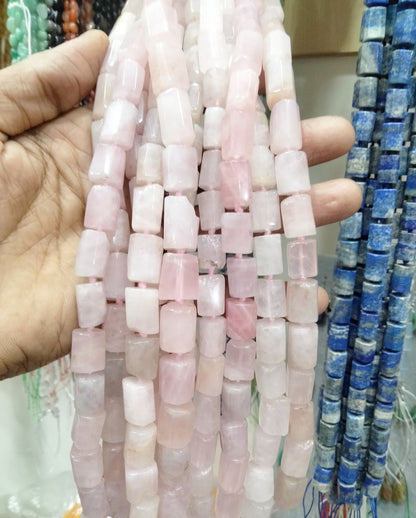 Natural Crystal Tube Beads Strands | Premium Healing Stone Jewelry Making Beads