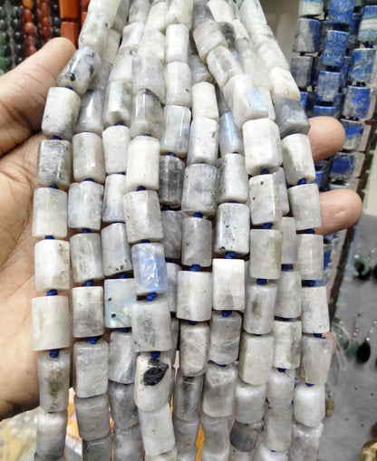 Natural Crystal Tube Beads Strands | Premium Healing Stone Jewelry Making Beads