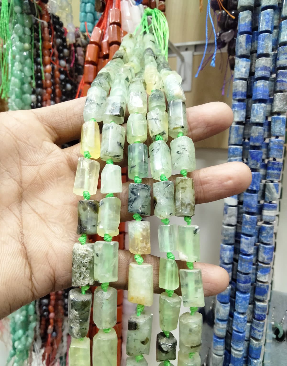 Natural Crystal Tube Beads Strands | Premium Healing Stone Jewelry Making Beads