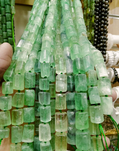 Natural Crystal Tube Beads Strands | Premium Healing Stone Jewelry Making Beads