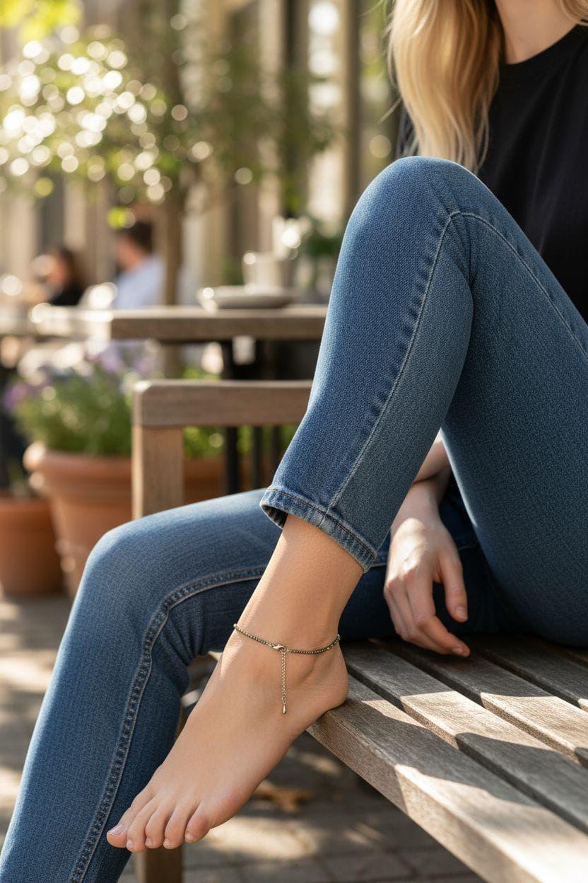 Handcrafted Pyrite Anklet for Positivity, Focus & Everyday Style