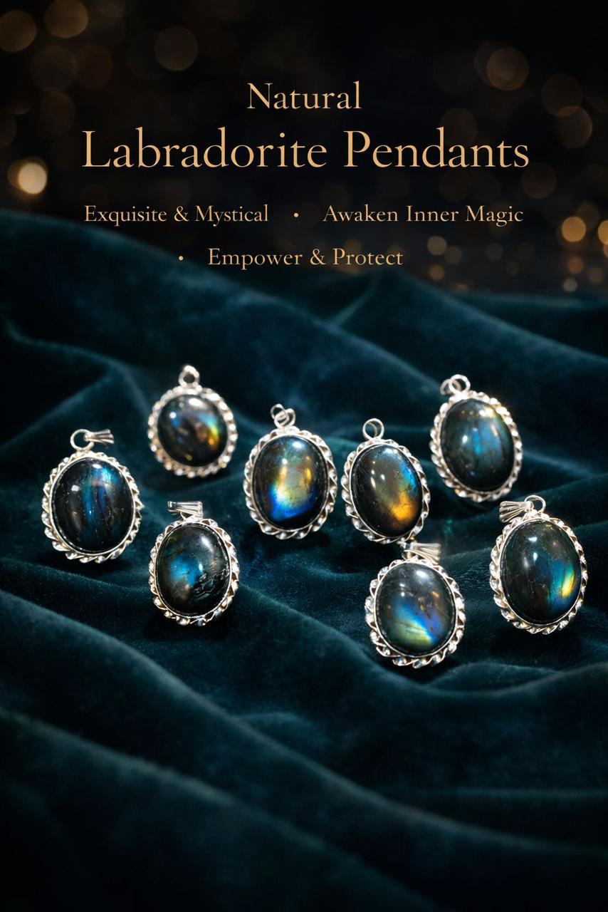 Natural Labradorite Pendants