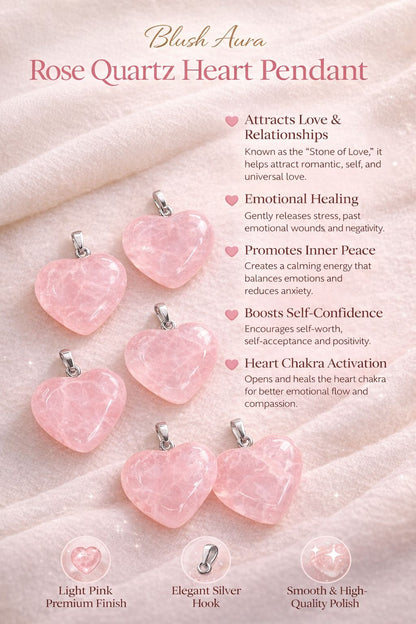 Rose Quartz Heart Pendant