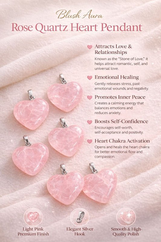 Rose Quartz Heart Pendant