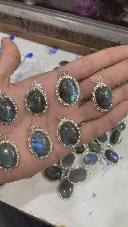 Natural Labradorite Pendants