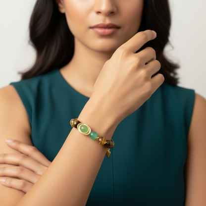 Money Magnet Bracelet for Wealth, Success & Abundance | Citrine, Pyrite, Tiger Eye & Aventurine Crystal Bracelet